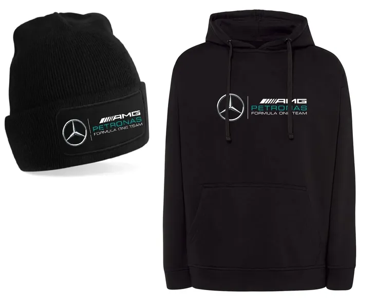 BLUZA + CZAPKA MĘSKA MERCEDES BENZ AMG CIEPŁA