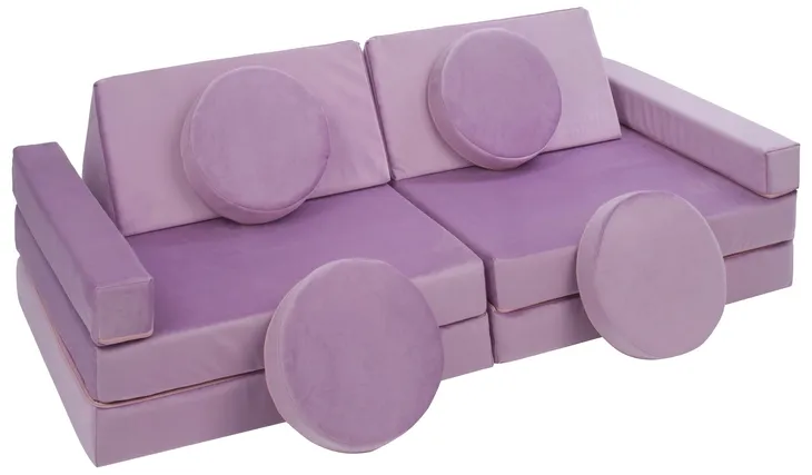 Sofa modułowa dla dziecka, klocki piankowe, mini sofa, pufa do siedzenia