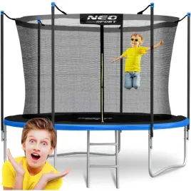 trampolina-ogrodowa-dla-dzieci-312cm-10ft-drabinka-siatka-wewnetrzna
