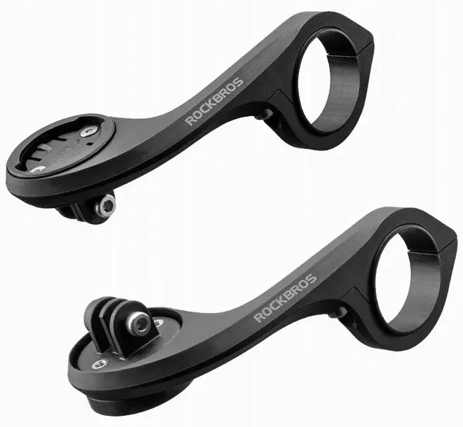 Uchwyt rowerowy dwustronny licznika/lampka/GoPro ROCKBROS mocowanie Garmin