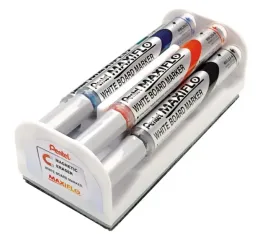 pentel-zestaw-marker-suchoscierlane-z-gabka-magnetyczna-4-kolory