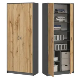 szafa-regal-polki-loren-antracyt-dab-wotan