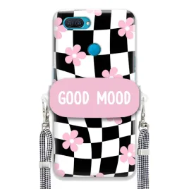 etui-do-oppo-a12-uchwyt-sznurek-kratka-czarno-bialy