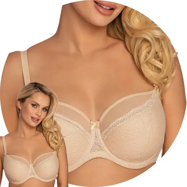 Vena VB-323 beżowy koronka 80C Biustonosz SEMI SOFT