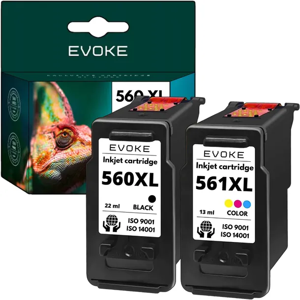 Tusz do Canon PG560 czarny + CL561 kolor XL | POWIĘKSZONA POJEMNOŚĆ WKŁADÓW