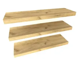 polki-scienne-loft-niewidoczne-mocowanie-dab-zloty-3-sztuki