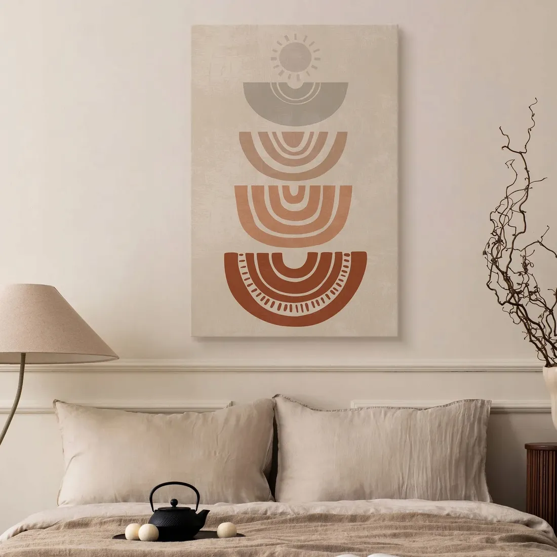 obraz-na-plotnie-styl-boho-abstrakcja-aztecki-wzor-40x60