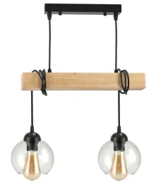 lampa-sufitowa-wiszaca-led-drewniana-belka-2x-e27-zyrandol-kula-bezbarwna