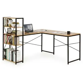 biurko-narozne-z-regalem-4-polki-komputerowe-jasny-dab-loftowe-modernhome