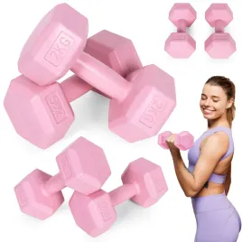 hantle-szesciokatne-zestaw-2x2-kg-ciezarki-do-cwiczen-obciazniki-fitness