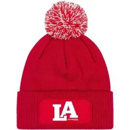 czapka-czerwona-z-pomponem-la-los-angeles-zimowa-na-prezent-wzory