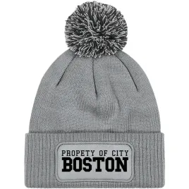 czapka-szara-z-pomponem-city-boston-zimowa-na-prezent-wzory