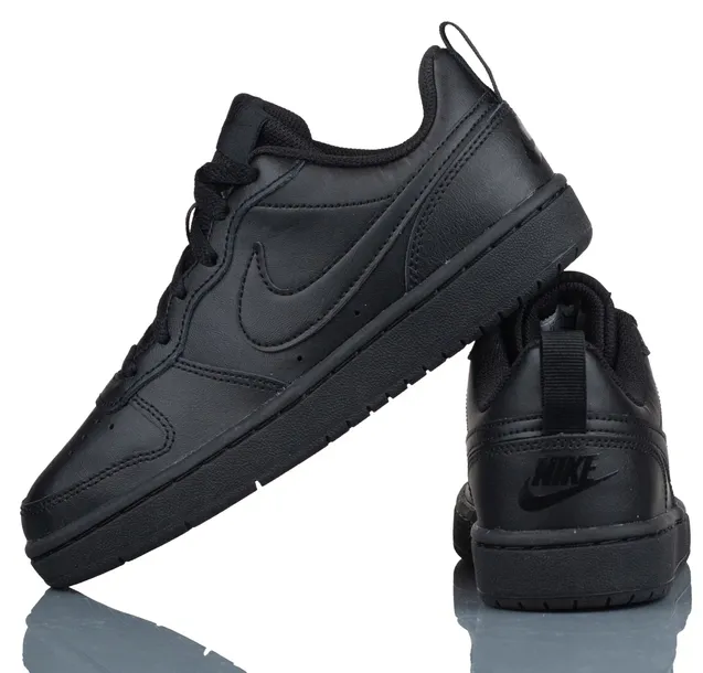 BUTY MŁODZIEŻOWE NIKE COURT BOROUGH LOW 2 (GS) CZARNE BQ5448 001 R-38