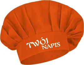 czapka-kucharska-szefa-kuchni-z-twoim-napisem-pomaranczowa