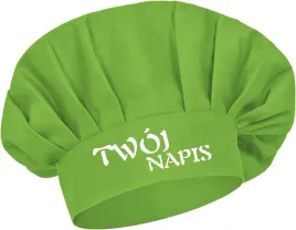 czapka-kucharska-szefa-kuchni-z-twoim-napisem-zielona