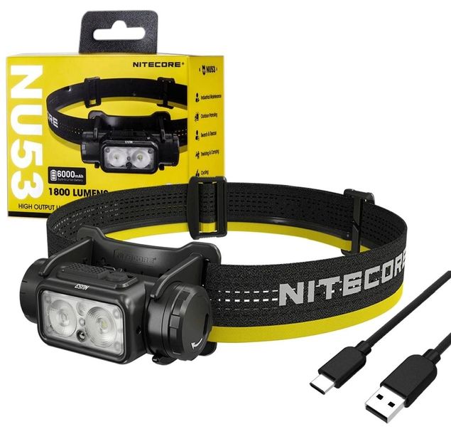 LATARKA CZOŁOWA CZOŁÓWKA NITECORE NU53 1800 lm USB-C CZUJNIK ZBLIŻENIOWY