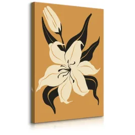 obraz-do-sypialni-abstrakcja-lilie-kwiaty-natura-styl-boho-liscie-40x60