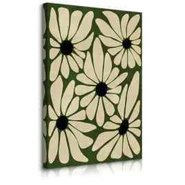 obraz-do-salonu-bezowe-kwiaty-abstrakcja-natura-styl-boho-60x90