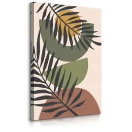 Zdjęcie produktu OBRAZ DO SALONU JAPOŃSKIE LIŚCIE PALMY STYL BOHO NATURA 20x30