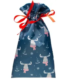swiateczny-worek-poliestrowy-20x35-cm-renifery-czerwona-wstazka