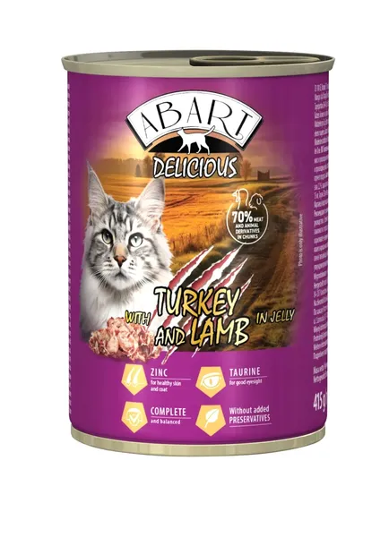 Abart Delicious Puszka dla kota 415g Indyk jagnięcina w galaretce