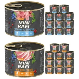 rafi-mini-mokra-karma-dla-psa-mix-smakow-kaczka-jagniecina-24x185g