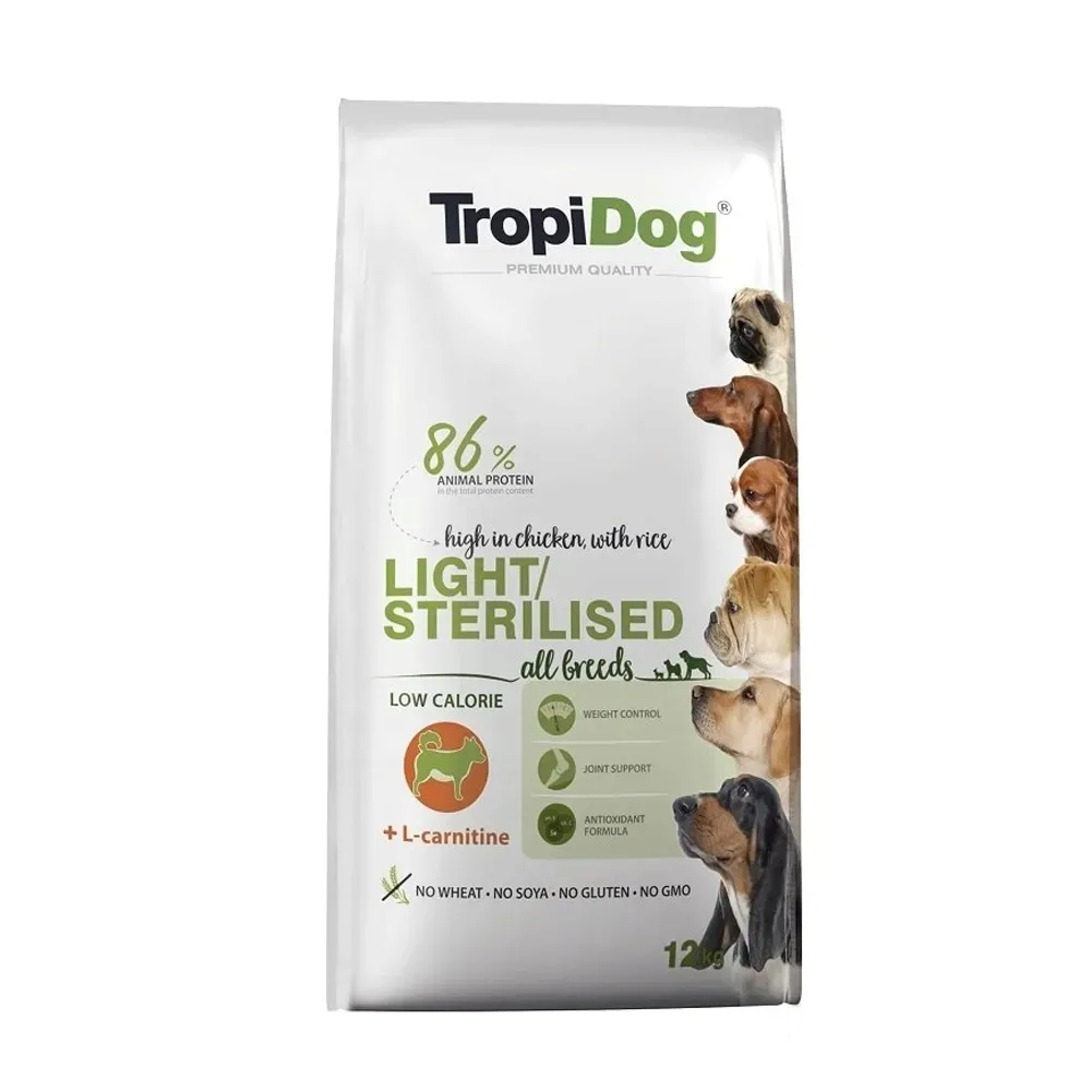 tropidog-light-sterilised-12-kg-gratis