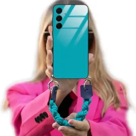 etui-do-samsung-a55-5g-obudowa-glass-szklane-lancuszek-brelok-turkusowy