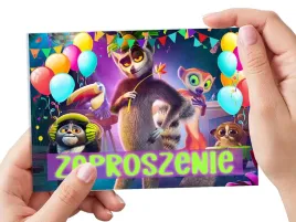 zaproszenie-krol-julian-moris-pingwiny-na-urodziny-dziecka-koperta-gratis