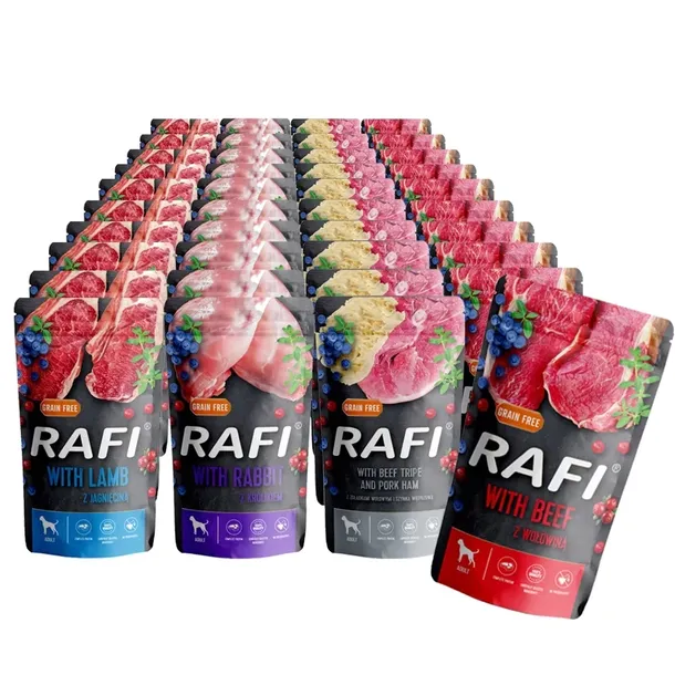 RAFI BEZ ZBÓŻ Mix smaków 40x500g