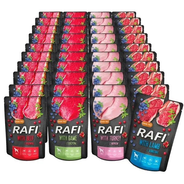 RAFI PREMIUM Mokra karma dla psa Mix smaków 40x300g