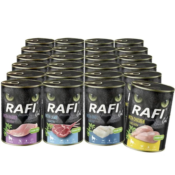 RAFI CAT Mokra karma dla kota MIX SMAKÓW 24x400g