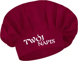 czapka-kucharska-szefa-kuchni-z-twoim-napisem-bordowa