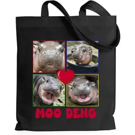 torba-eko-shopper-czarna-bawelniana-na-zakupy-hipopotan-moo-deng-viral-wz
