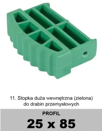 stopka-wewnetrzna-zielona-drabiny-drabex-25-x-85-1szt