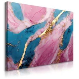 obraz-do-salonu-lazur-rozowy-marmur-abstrakcja-styl-glamour-70x50
