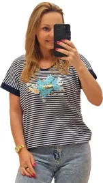 bluzki-damskie-plus-size-czarno-biale-paski-krotki-rekawek-duze-rozmiary-48