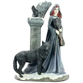 rzezba-figurka-ciemnosc-w-kapturze-z-wilkiem-veronese-wu76301va
