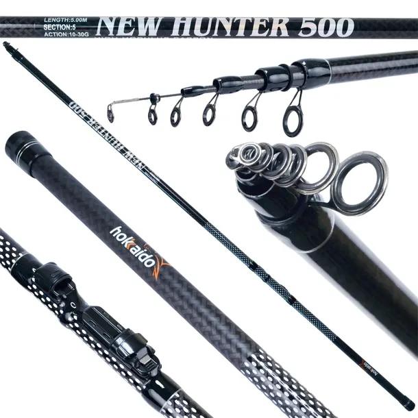 WĘDKA HOKKAIDO NEW HUNTER 5M HIGH MODULUS CARBON BOLONKA 10-30g 250g HK.