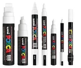 marker-do-tkanin-szkla-posca-bialy-zestaw-7-szt