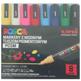 marker-z-farba-plakatowa-posca-pc-5m-zestaw-8-szt