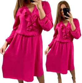 sukienka-elegancka-midi-z-zabotem-bez-wzorow-rozowa-glamour-rozmiar-46