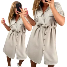 sukienka-koszulowa-bezowa-szmizjerka-plus-size-z-kieszeniami-rozmiar-40