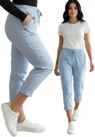 spodnie-damskie-gniecione-wysoki-stan-joggery-casualowe-blekitne-rozmiar-48
