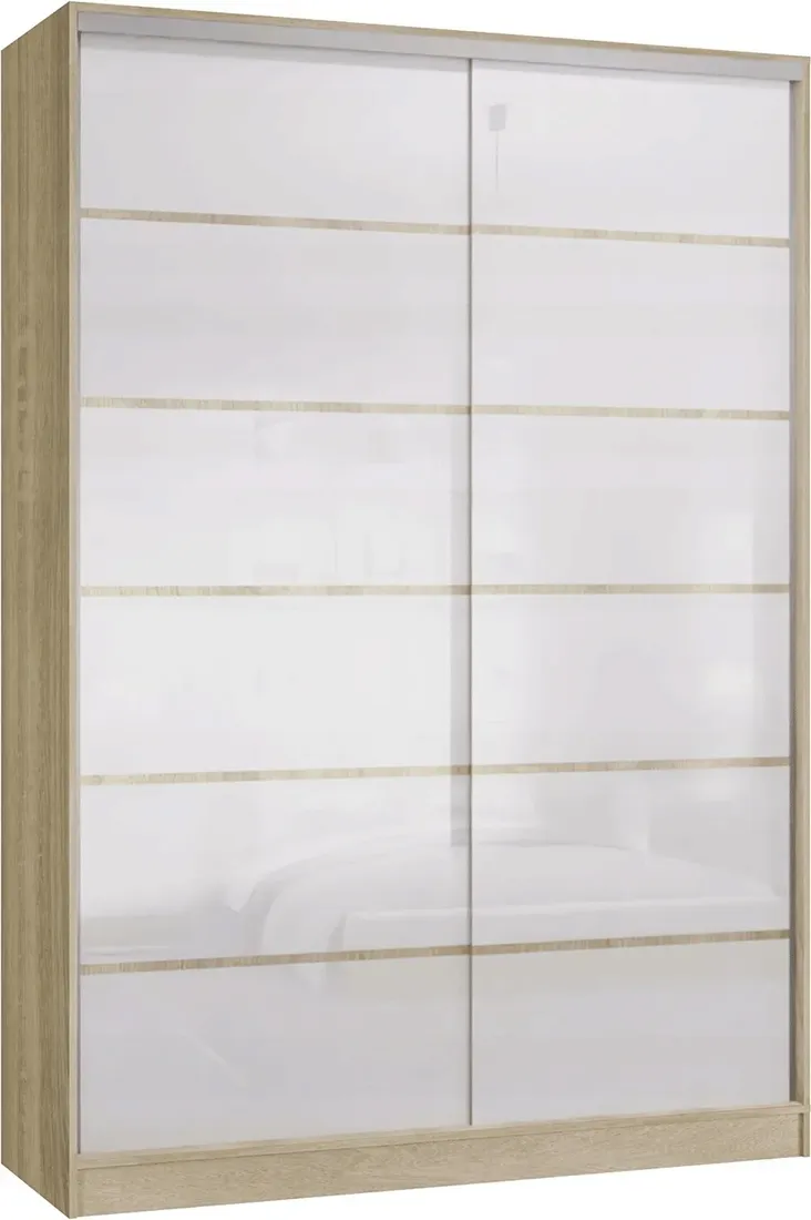szafa-przesuwna-2d-150-x-250-sonoma-lacobel-bialy-stan-nowy