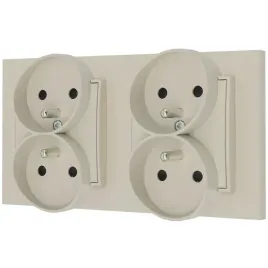 dwa-gniazda-podwojne-z-ramka-prosta-seria-mini-kolor-taupe
