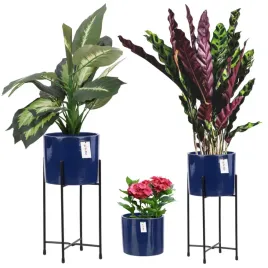 3x-doniczka-oslonka-ceramiczna-okragla-h-44-33-12-kobalt-granat-dwa-stojaki