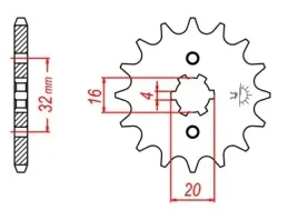 zebatka-przod-przednia-jt-rr-125-yzf-r-wr-marathon