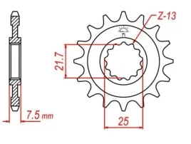 zebatka-przod-przednia-ksf-450-zx-6r-ninja-zx-6r-6