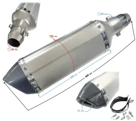 nowy-tlumik-tunningowy-uniwersalny-stal013-370-mm-tytanowy-koncowka
